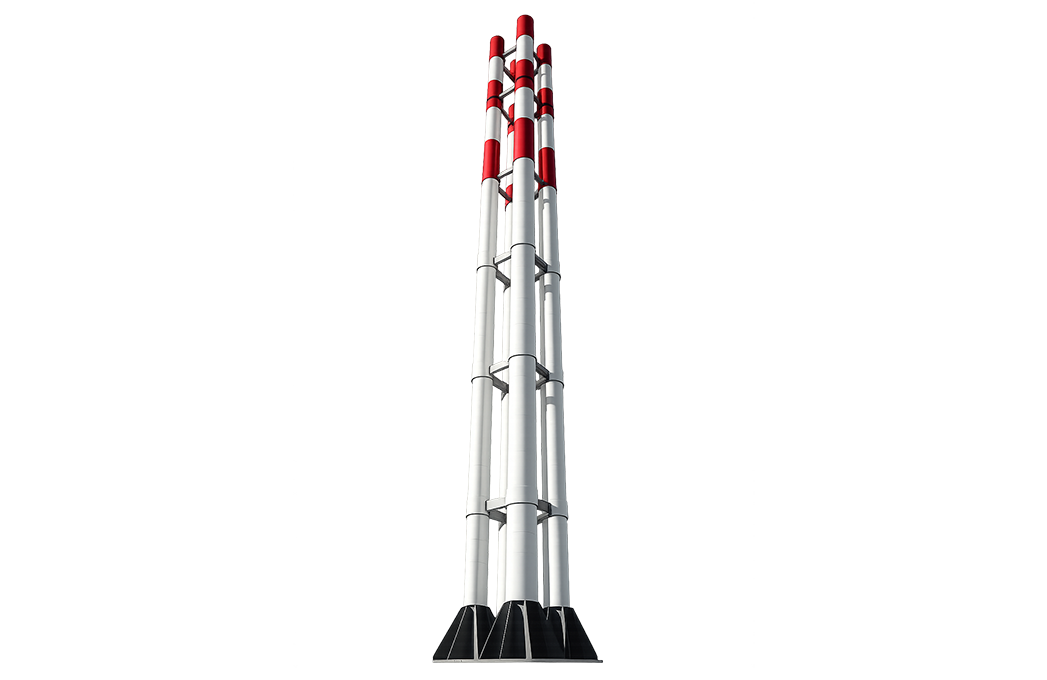 Самонесущая дымовая труба высотой 20 метров